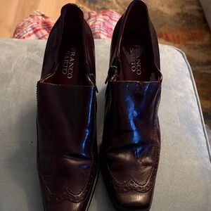 Franco Sarto ladiesDark wine wing tip  with heels